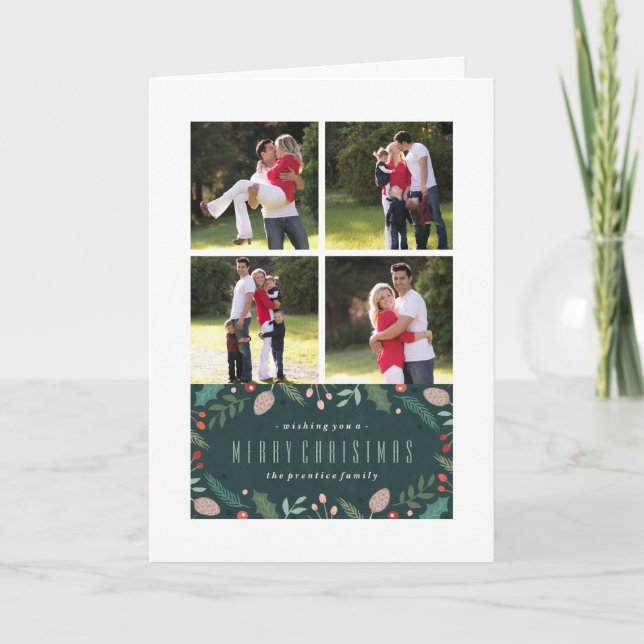 Festiva Tarjeta de saludo de Navidades de flotación de inv (Anverso)