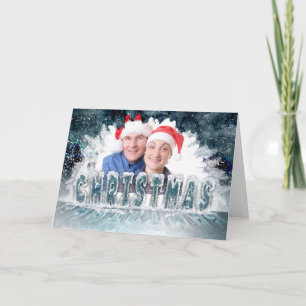 Festiva Tarjeta de saludo de Navidades de fotografía perso