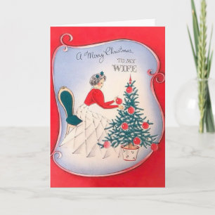 Festiva Tarjeta de saludo de Navidades de la esposa veneci