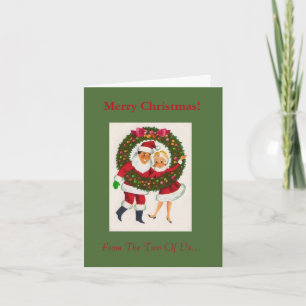 Festiva Tarjeta De Saludo De navidades De Los Dos De Nosot