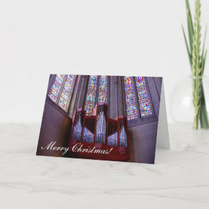 Festiva Tarjeta de saludo de Navidades de órganos de la ca