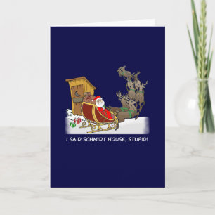 Festiva Tarjeta de saludo de Navidades divertidos de Schmi