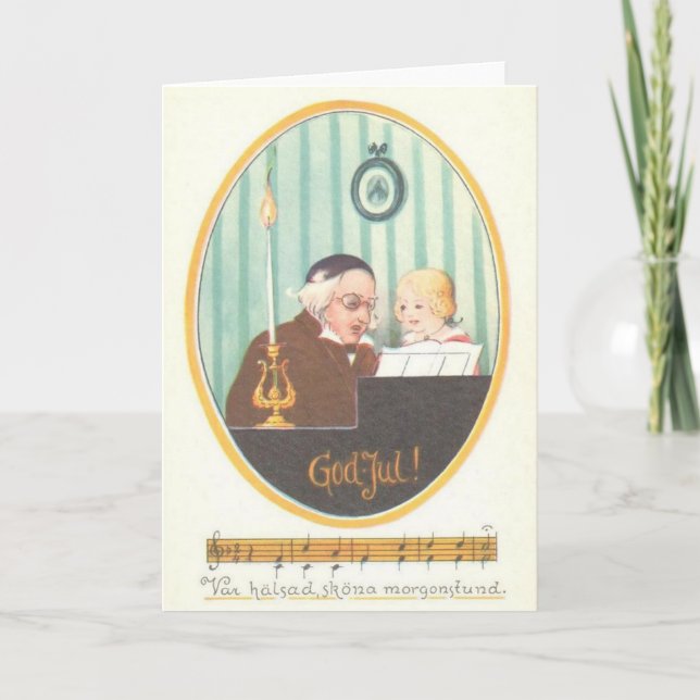 Festiva Tarjeta de saludo de Navidades escandinavos de épo (Anverso)