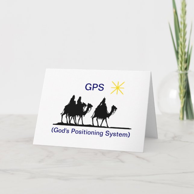 Festiva Tarjeta de saludo de Navidades GPS (Anverso)