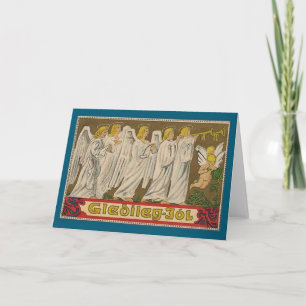 Festiva Tarjeta de saludo de Navidades islandeses de época