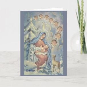 Festiva Tarjeta de saludo de Navidades italianos religioso