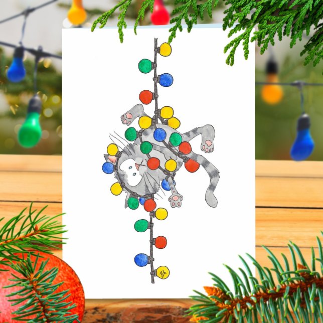 Festiva Tarjeta de saludo de NAVIDADES KITTY de Nicole Jan (Subido por el creador)