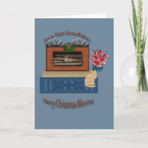 Festiva Tarjeta de saludo de navidades para el abuelo