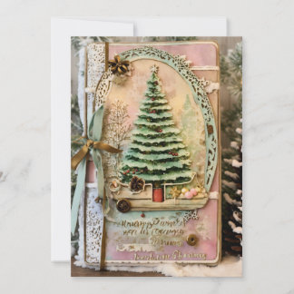 Festiva Tarjeta de saludo de navidades para una temporada 