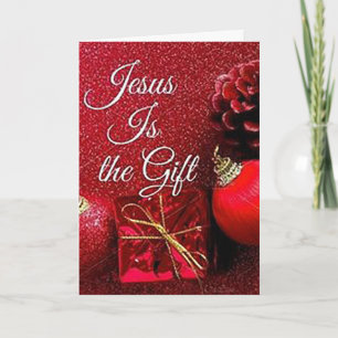 Festiva Tarjeta de saludo de Navidades plegados de Jesús