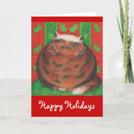 Festiva Tarjeta de saludo de navidades Pud Happy Holidays