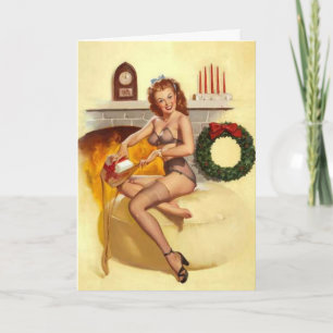 Festiva Tarjeta de saludo de Navidades traviesos Stocker P