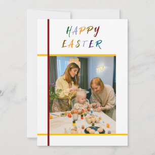Festiva Tarjeta de saludo de Pascua con foto para personal