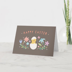 Festiva Tarjeta de saludo de Pascua con Hate - Chocolate