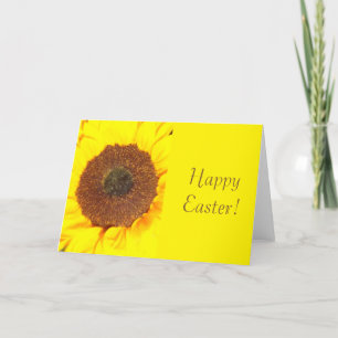 Festiva Tarjeta de saludo de Pascua Feliz de Sunflower