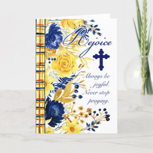 Festiva Tarjeta de saludo de Pascua Floral con palabras ag