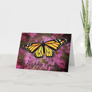 Festiva Tarjeta de saludo de Pascua - Mariposa monarca