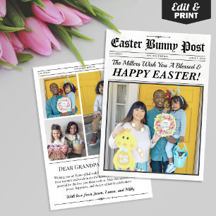 Festiva Tarjeta de saludo de Pascua personalizado, tarjeta