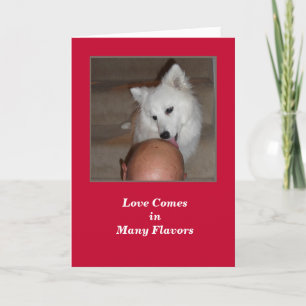 Festiva Tarjeta de saludo de perro el día de San Valentín