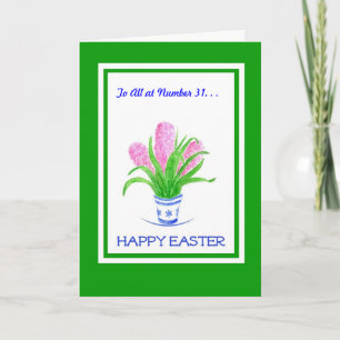 Festiva Tarjeta de saludo de Personalizable de Pascua - Hy
