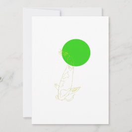 Festiva Tarjeta de saludo de personalizado Koi-fish Minima