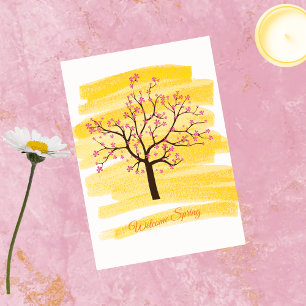 Festiva Tarjeta de saludo de primavera de bienvenida