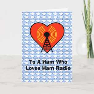Festiva Tarjeta de saludo de radio Heart & Soul Ham