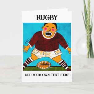 Festiva Tarjeta de saludo de rugby de niño personalizada