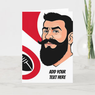 Festiva Tarjeta de saludo de Rugby personalizada