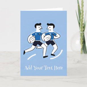 Festiva Tarjeta de saludo de Rugby personalizada