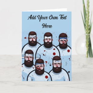 Festiva Tarjeta de saludo de Rugby personalizada