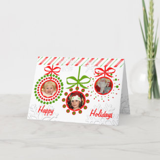 Festiva Tarjeta de saludo de texto y foto Personalizado de