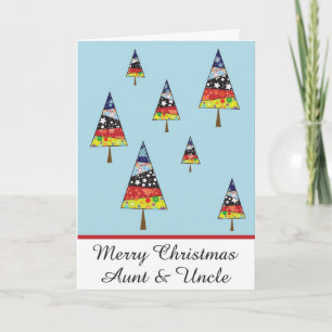 Festiva Tarjeta de saludo de tía y tío navidades