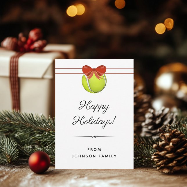 Festiva Tarjeta de saludo de vacaciones con lazo rojo de p (Subido por el creador)