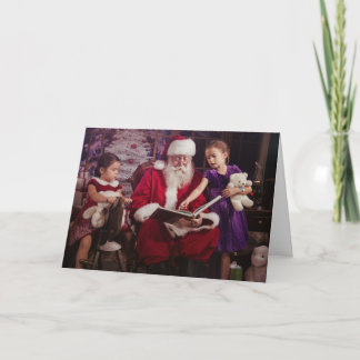 Festiva Tarjeta de saludo de vacaciones con Santa Claus