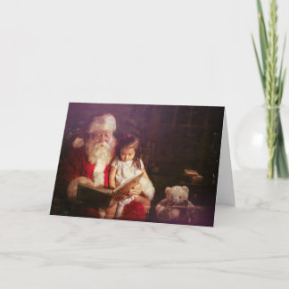 Festiva Tarjeta de saludo de vacaciones con Santa Claus