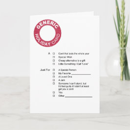 Festiva Tarjeta de saludo de vacaciones genérica