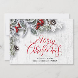 Festiva Tarjeta de saludo de vacaciones rusticas para navi