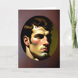 Festiva Tarjeta de saludo del jugador de rugby