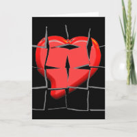 Tarjeta de saludo del rompecabezas del corazón rot