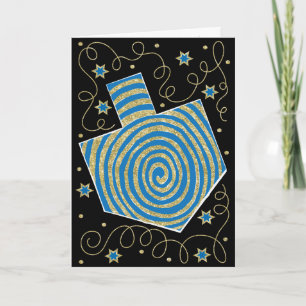 Festiva Tarjeta de saludo Dreidel PinWheel con sobre
