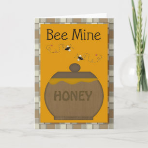 Festiva Tarjeta de saludo El día de San Valentín Bee My Ho