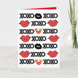 Festiva Tarjeta de saludo el día de San Valentín Xoxo Hear