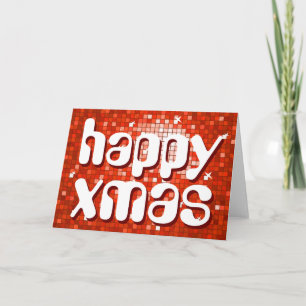Festiva Tarjeta de saludo 'feliz navidad' de Disco Tiles R