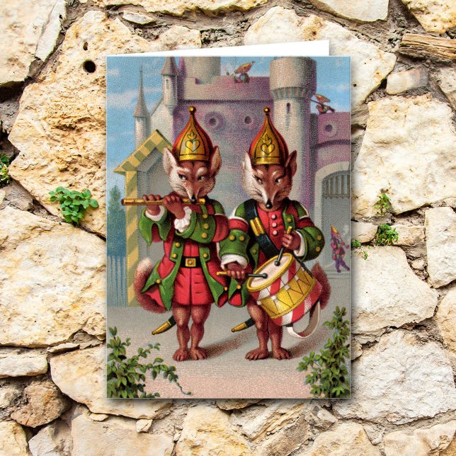 Festiva Tarjeta de saludo Fife & Drum Foxes (Subido por el creador)