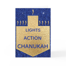 Tarjeta de saludo "Golden Dreidel" con sobres