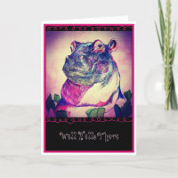 Tarjeta de saludo Hippo