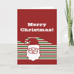 Festiva Tarjeta de saludo Jolly Santa Navidades