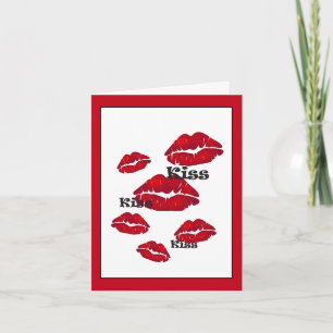 Festiva Tarjeta de saludo Kiss Kiss Kiss