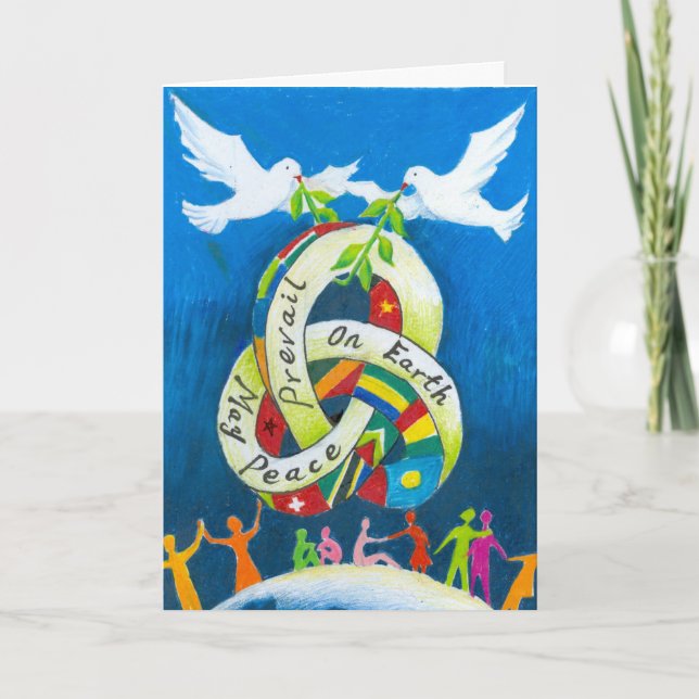 Festiva Tarjeta de saludo navideño por joven artista (Anverso)